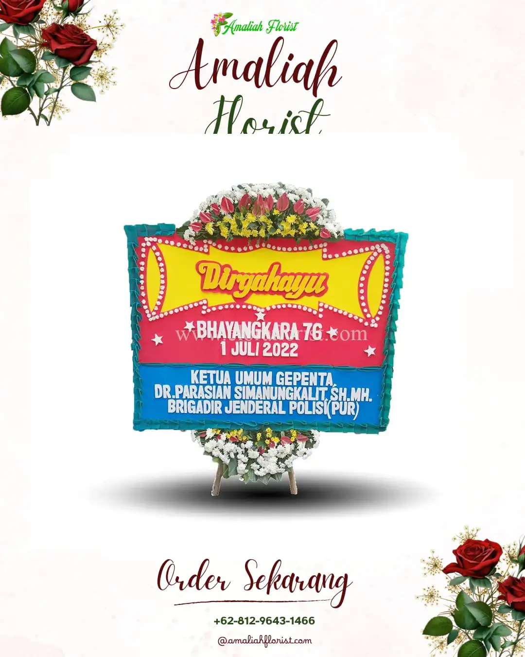 Papan Bunga HUT Ulang Tahun Gedok Wetan